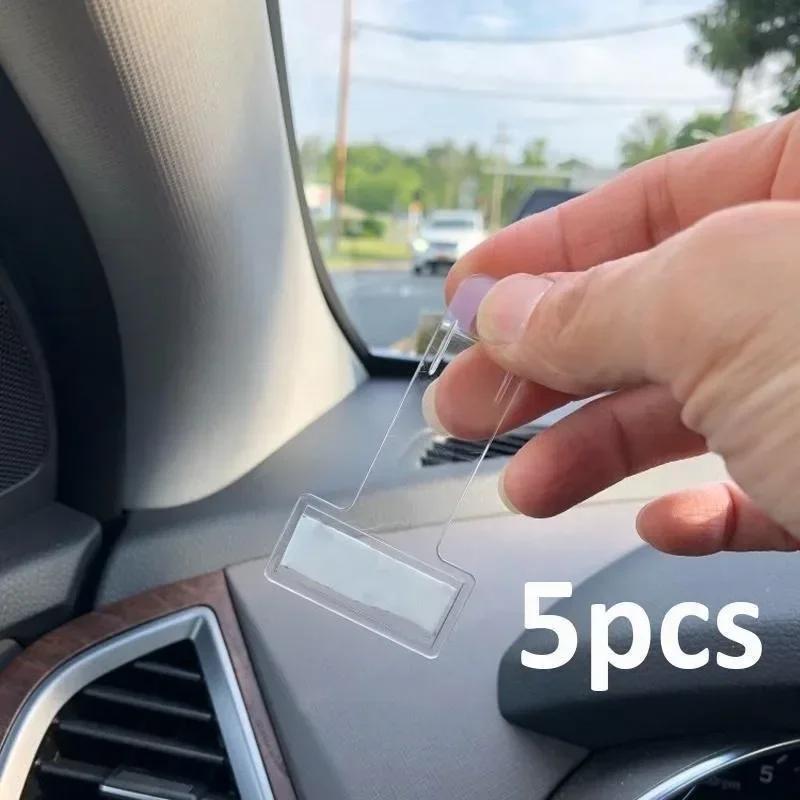5pcs Car Styling Parking Ticket Clip Auto Fastener Card Bill Holder Organizer Windshield Stickers
