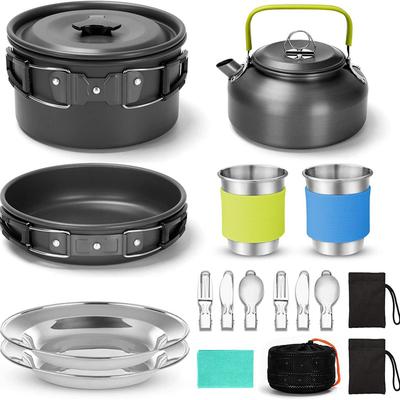 Set di pentole da campeggio: Forniture da esterno Teiera Kit da picnic