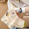 Female Spring and Summer Thin Cute Cartoon Dachshon Dog College Wind Tube Cotton Socks