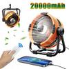 Kempingový ventilátor 20000mAh Dobíjecí Přenosný Venkovní Kempingový Ventilátor Cirkulátory Vzduchu Bezdrátové Stropní Ventilátory do Stanu s Háčkem a Světlem