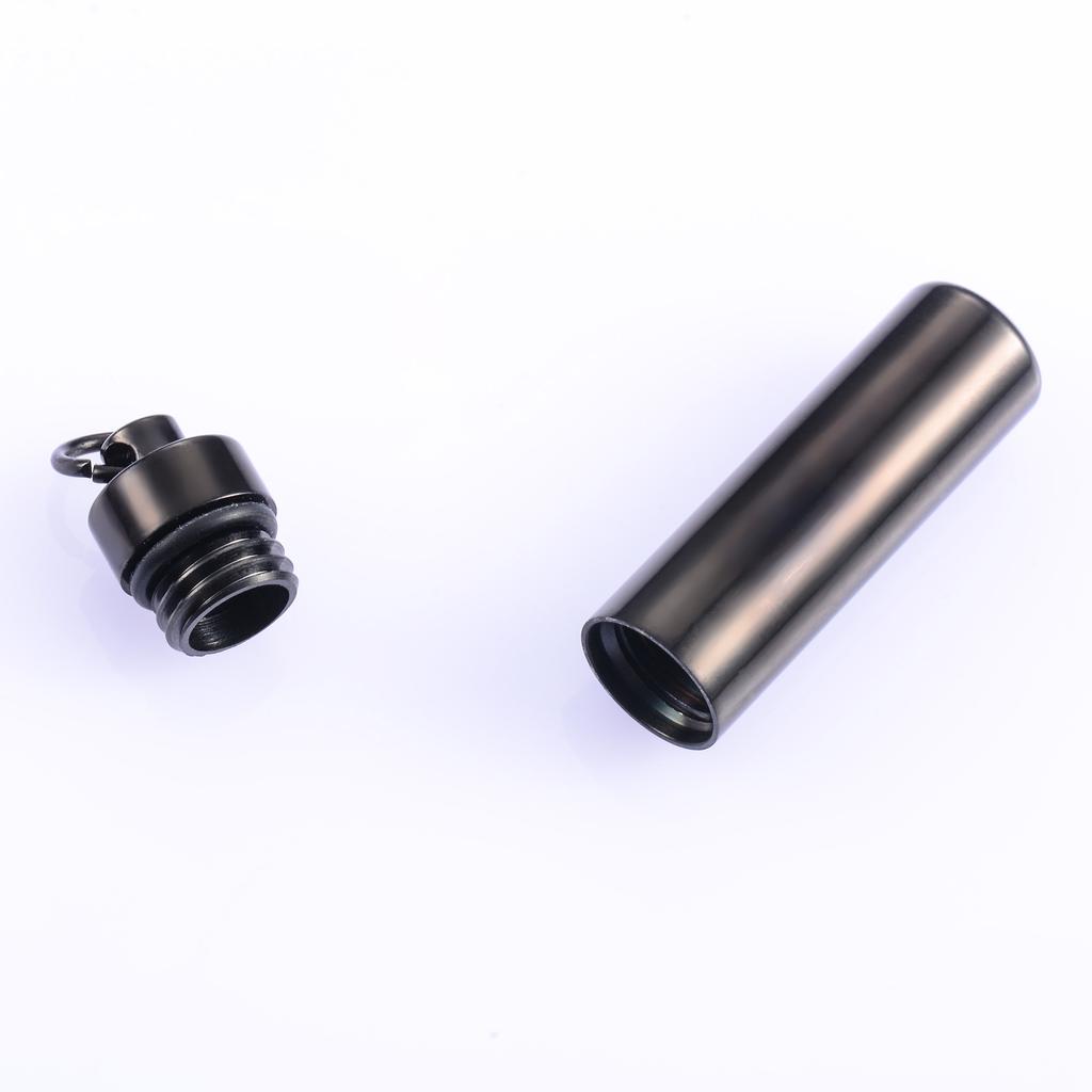Keepsake Stainless Steel Cylinder Urn Pendant for Pet Ashes Necklace Chain Choker Charms Funeral Cremation Jewelry Accessories