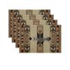 Christmas Linen Table Mats: Festive Print, Stain-Proof & Heat-Resistant