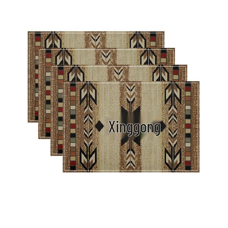 Christmas Linen Table Mats: Festive Print, Stain-Proof & Heat-Resistant