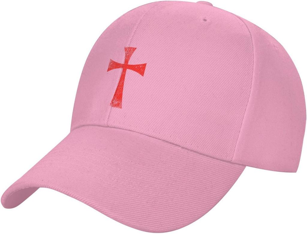Crusader Knight Templar Cross Black Baseball Cap Unisex Adjustable Casual Dad Hat