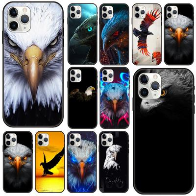 Phone Case For IPhone 12 Mini 11 Pro XR X MAX SE XS 5 6 6S 7 8 E Plus Black Cover Bumper 3D Funda Art Prime Animal Eagle