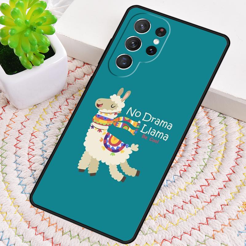 No Drama Llama No Prob-llama Alpaca Silicone Phone Case For Samsung Galaxy note 10 pro S26 S25 S24 S23 S22 S21 Plus Ultra Cover