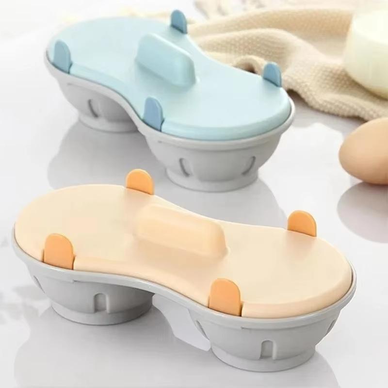 Microwave Egg Poacher Efficient Microwave Double Egg Poacher Cook Poached Eggs With Detachable Drain Basket Heat For Kitchen