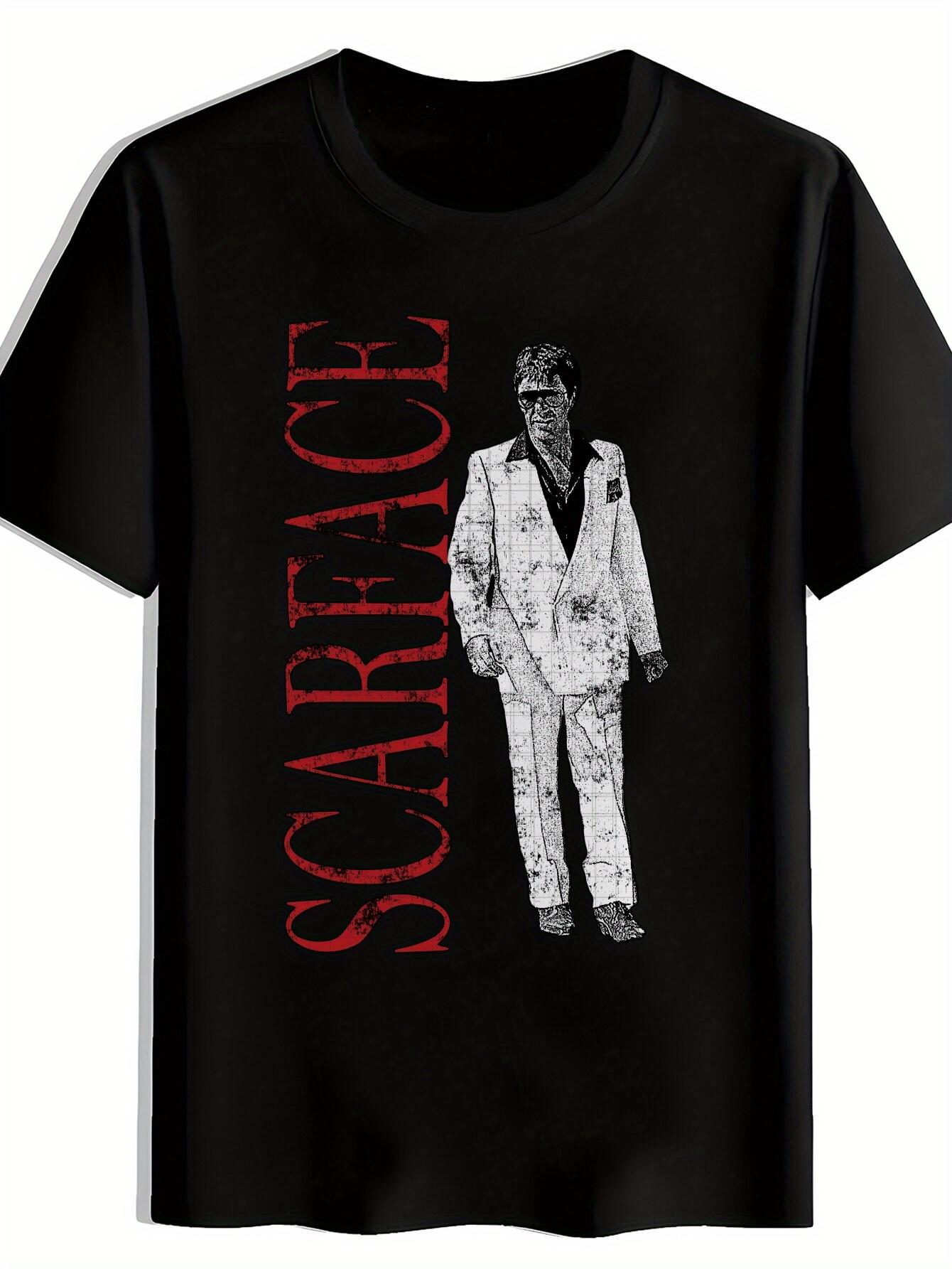 Scarface Graphic T-shirt - Bold Red  Scarface  Print XL
