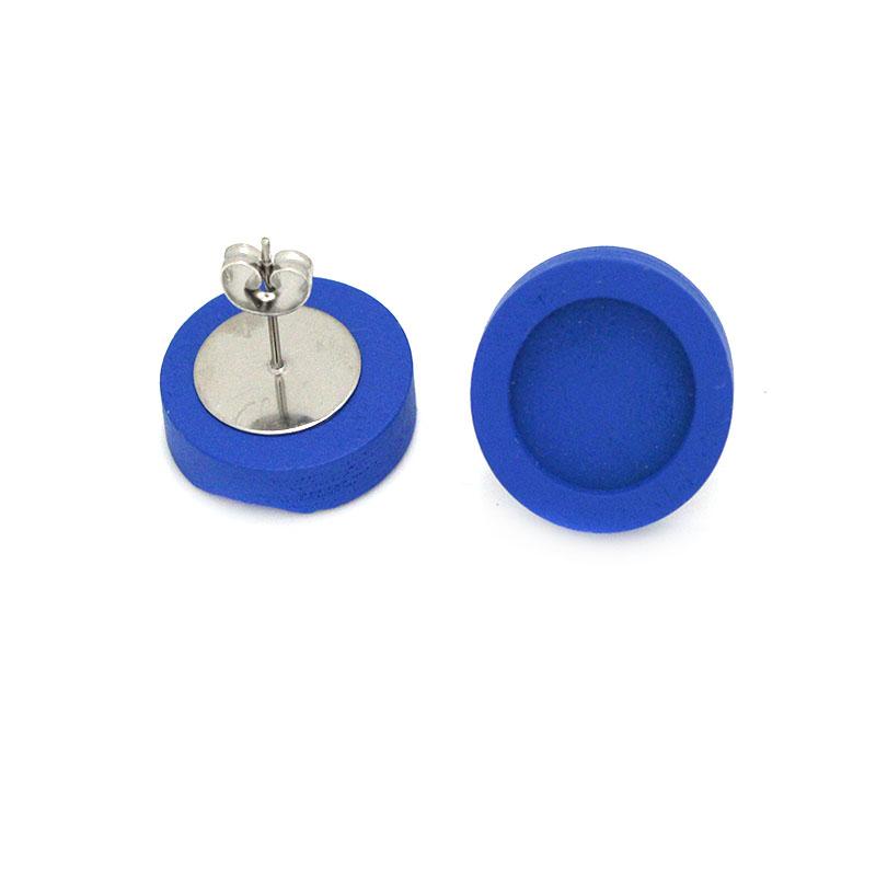 10 Stück/Los 12mm Cabochon Holz Ohrringbasis Schmuck Edelstahl Ohrstecker Pfosten Stecker Leere Fassung DIY Schmuckherstellung Zubehör