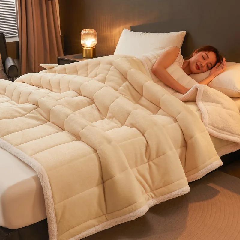 New Super Soft Fluffy Lightweight Fleece Blanket Autumn Winter Blanket Soft Fluffy Soft Warm Winter Blanket with Heat Retention