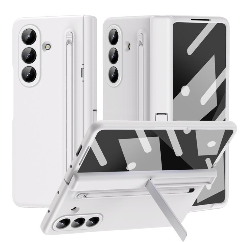 For Samsung Galaxy Z Fold 7 Case Skin Feel PC Anti-fingerprint Folding Cover with Free Stylus Pen+Glass For Z Fold7 Case- Pen-Glass&Galaxy Z Fold7
