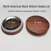 High-Grade North American Black Walnut Hand-Polished Tea Cup Lid with Stainless Steel Inner Layer