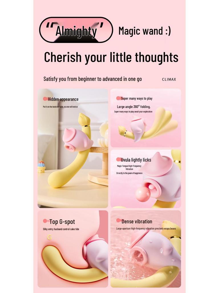 Magic Tongue Licking Vibrator: Clitoral and G-Spot Stimulator for Women