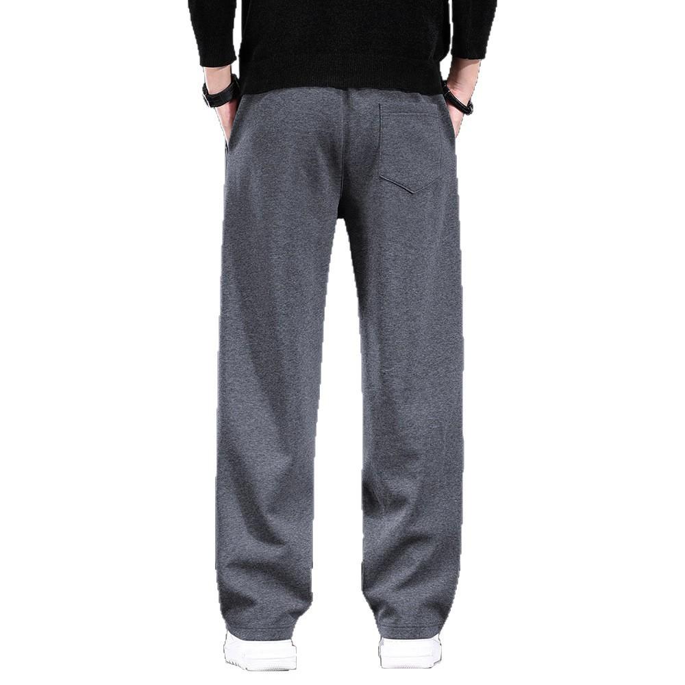High-end sweatpants men's autumn and winter loose straight wide legs trendy brand drape solid color sports casual versatile long pants