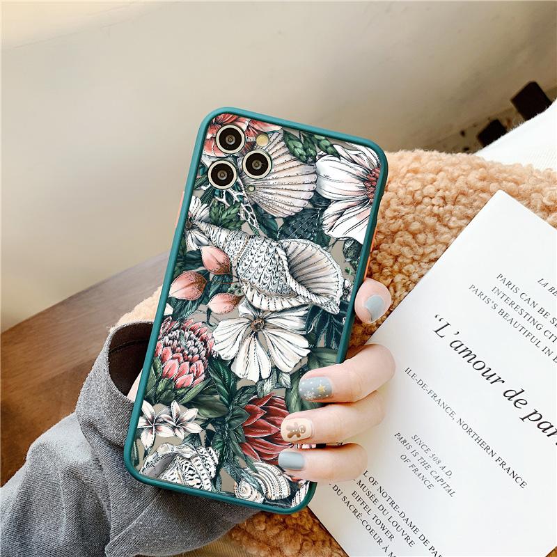 Luxury Camellia Flowers Phone Case For iPhone X XS XR 15 14 Plus 13 12 11 Pro Max Mini 7 8 Plus SE Fashion Shockproof Back Cover