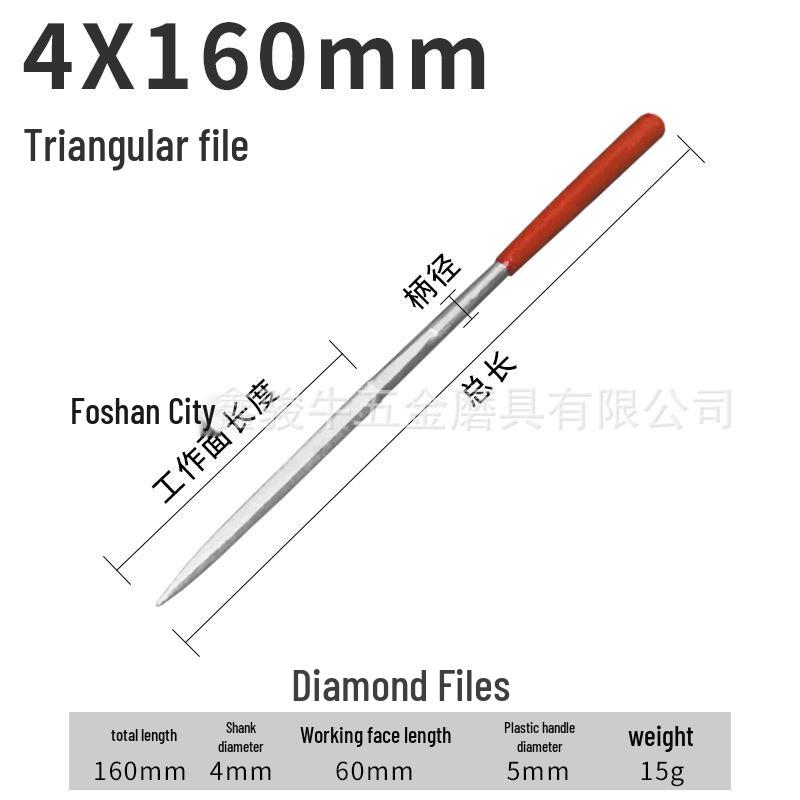 Diamond Grit Shaping Files Set: Electroplated Flat & Round Files for Woodworking