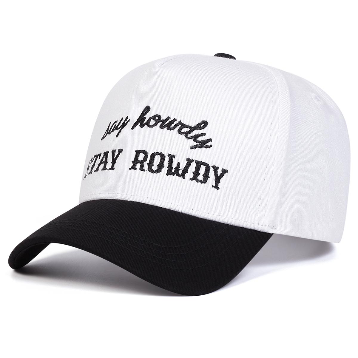 

Unisex Stay Rowdy Letter Embroidery Baseball Caps Spring And Autumn Outdoor Adjustable Casual Hats Hip Hop Hat Sunscreen Hat