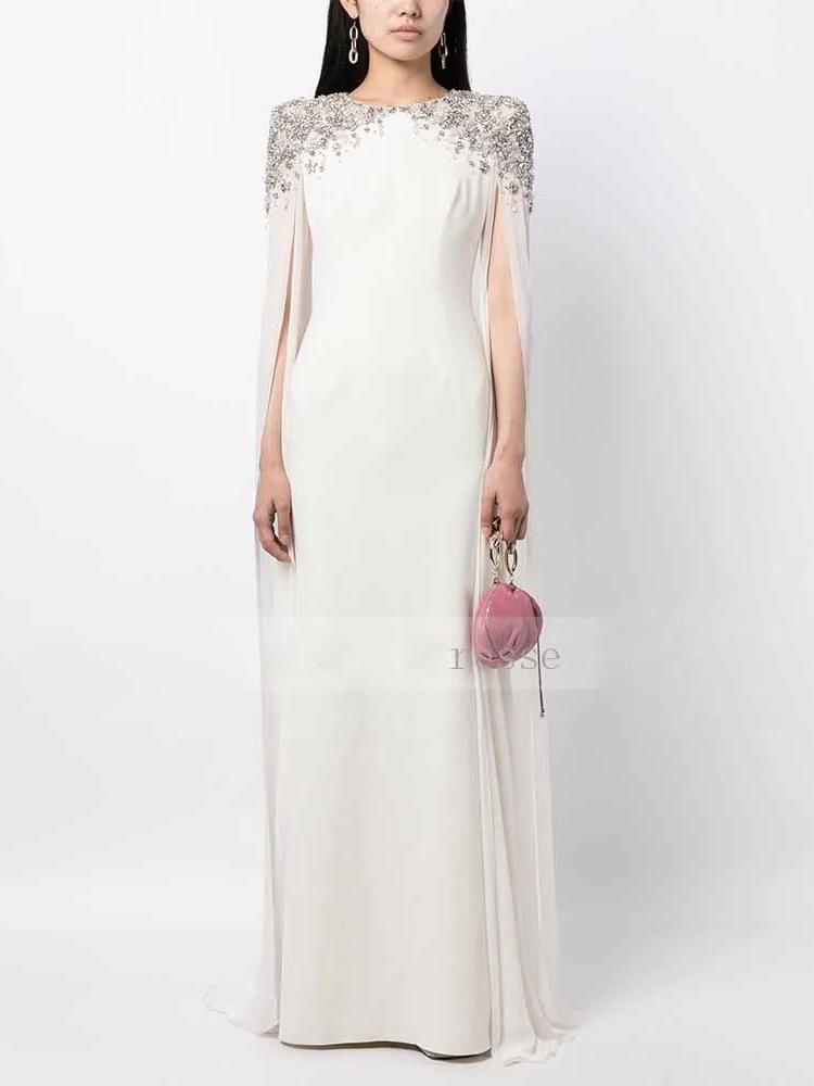 European & American Fashion Rhinestone Long Dress 2025 - Beaded Evening Gown