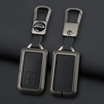 2/4 Button Leather Car Key Case Protective Case Bag for Suzuki Ertiga Swift 2017 2018 Wagon R 3C Zinc Alloy Keychain Accessories