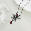 Gothic Style Black Spider Pendant Necklace For Women Fashionable Statement Jewelry