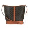 Celine Triomphe Classic Monogram Canvas And Calfskin Bucket Bag Women Shoulder Bag Brown 191132CAS-04LU