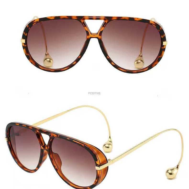 Internet celebrity new pendant sunglasses men's European and American fashion oval sunglasses ultra-light driving toad glasses
