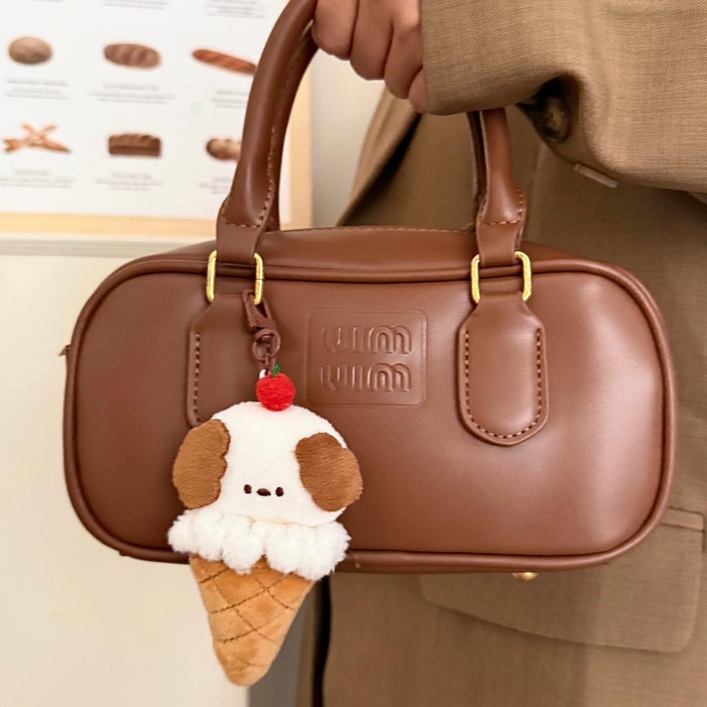 1/5 Pcs Cute Plush Pendant Ice Cream Animal Pendant Backpack Keychain Versatile Pendant