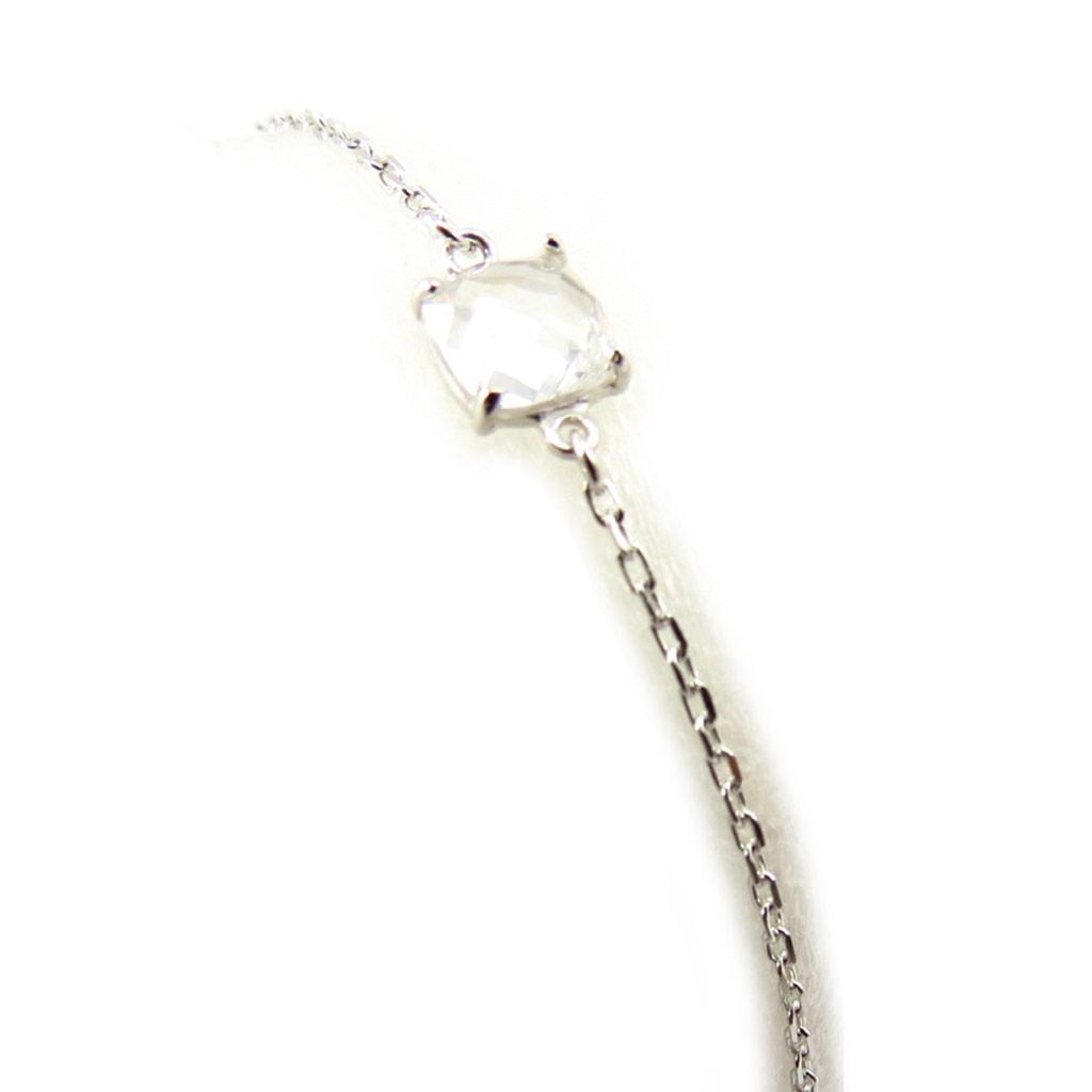 Les Trésors De Lily [K3399] - Bracelet Argent 'Unique' blanc argenté (rhodié) - 5 mm