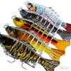 10cm16.5gMulti-Joint Slow Sinking Lure Set Bionic Bait Universal for Freshwater and Saltwater Bass Trout Crappie Special