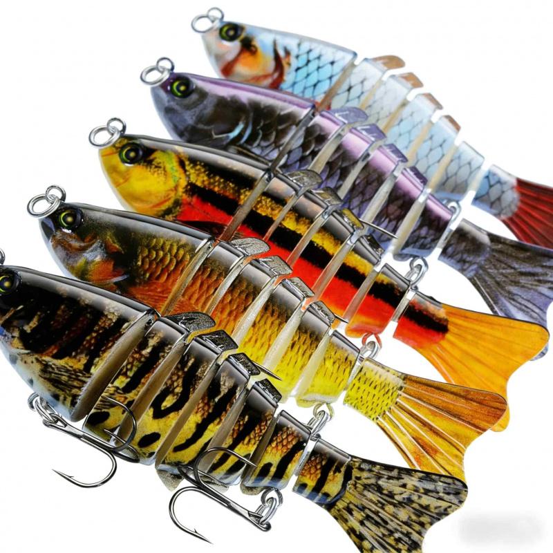 10cm16.5gMulti-Joint Slow Sinking Lure Set Bionic Bait Universal for Freshwater and Saltwater Bass Trout Crappie Special