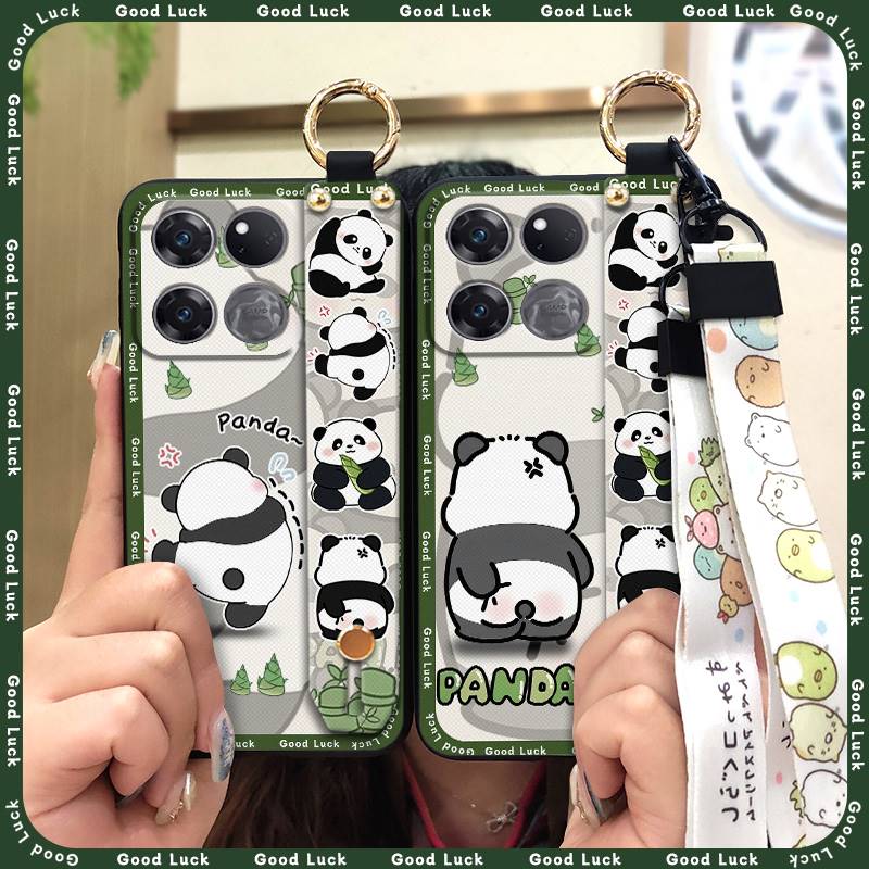 Cute Shockproof Phone Case For OnePlus/1+Ace 5G Racing Edition Cartoon Panda Protective Back Cover Kickstand Anti-knock