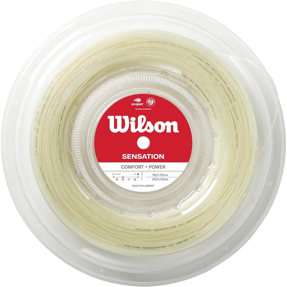 Wilson Sensation 16 Multi-Filament Tennis String 200m Reel Natural Color