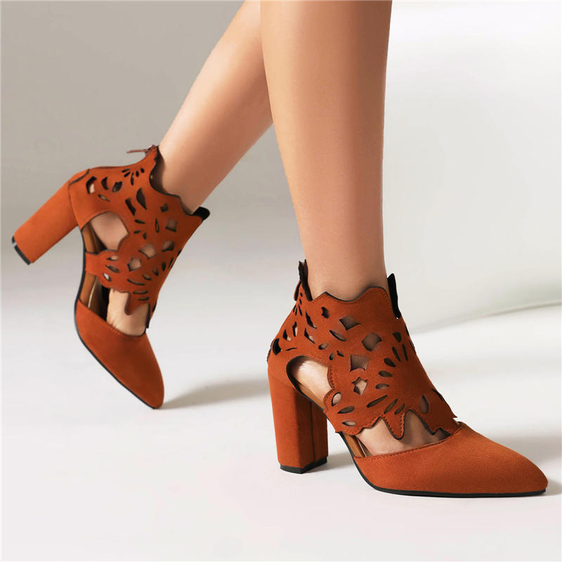 

Женские босоножки на высоком каблуке, весна/лето, новая коллекция, европейский и американский стиль, однотонные, грубый каблук, большие полые римские классные сапоги