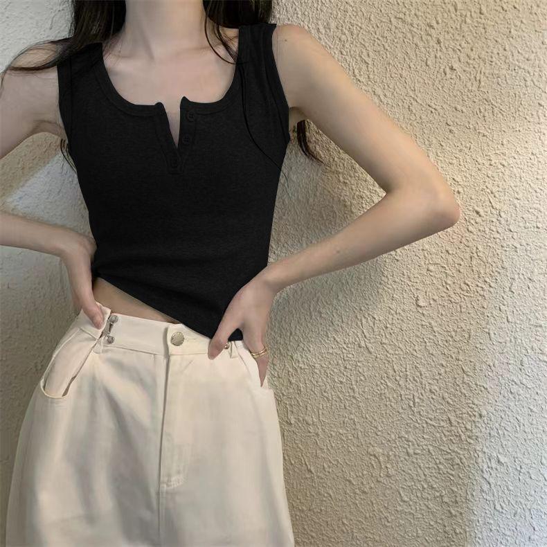 

Trendy Pure Desire Slimming Cropped Sleeveless Camisole Vest for Women - New Summer Arrival S (Suggested under 45 kg)