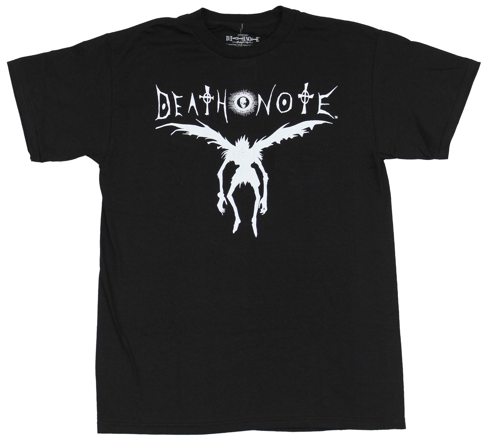 Deathnote Death Note Jump Adult New T-Shirt - Ryuk Winged Silhouette Under XXXL
