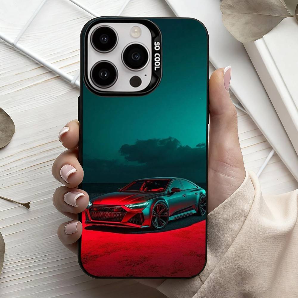 

C-Cool R-RS6 T-Tempest Car Phone Case For iPhone17,16,15,14,13,12,11 Plus,Pro Max Candy Silver Plated Inside Cover iPhone13PROMAX