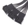 4Pin Pwm Fan Cable 1 To 2/3 Ways Splitter Black Sleeved Extension Cable Connector Pwm Extension Cables