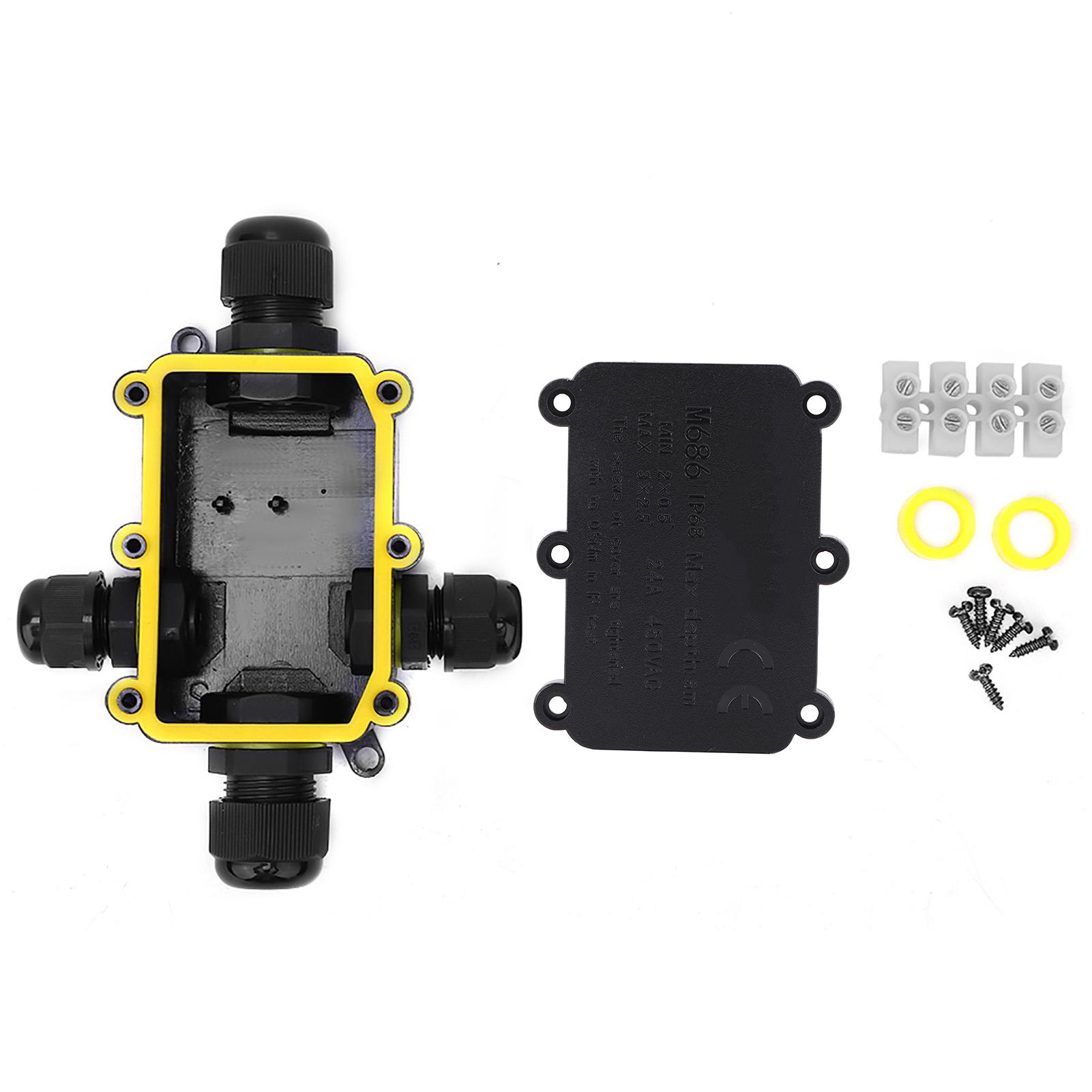 

IP68 Пластикова розподільна коробка 5м Підводне з єднання Монтажна коробка T100 450VAC 24A UL94V2