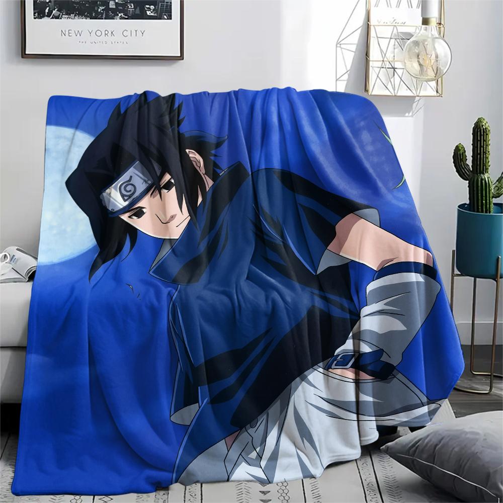 Flanelová deka se vzorem Sasukeho Uchihy, Vysoce kvalitní, Pohodlná pro všechna roční období, Domácí dekorace, Teplo a pohodlí, Perfektní pro dárky.