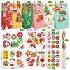 Christmas Advent Calendar Kraft Gift Bags Set - 24 Pieces