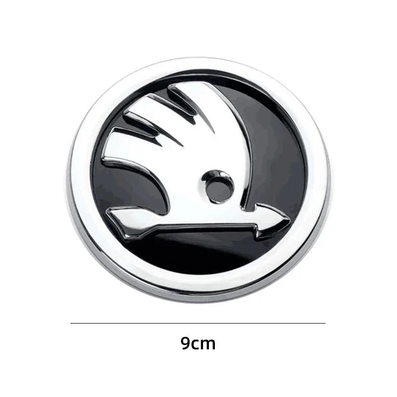 80mm 90mm ABS Emblem For Skoda Fabia 1 2 Octavia A7 RS Superb Rapid Yeti Karoq Vision Car Head Front Rear Boot Tailgate Sticker