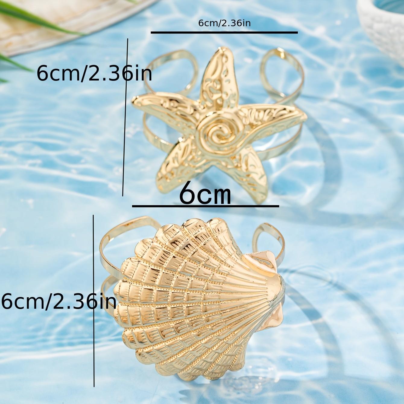 Модный Свежий Праздничный Ветер Морской Ветер Открывающийся Преувеличенная Текстура Браслет Кольцо с Овальным Открытием