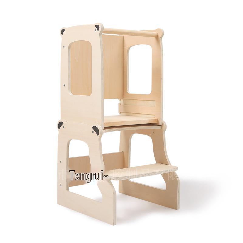 Montessori Toddler Learning Tower: Children's Kitchen Sink Step Stool and Washstand