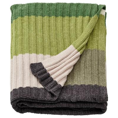 Throw Blanket Grey-green, FJALLTRIFT Throw Grey/Green,
