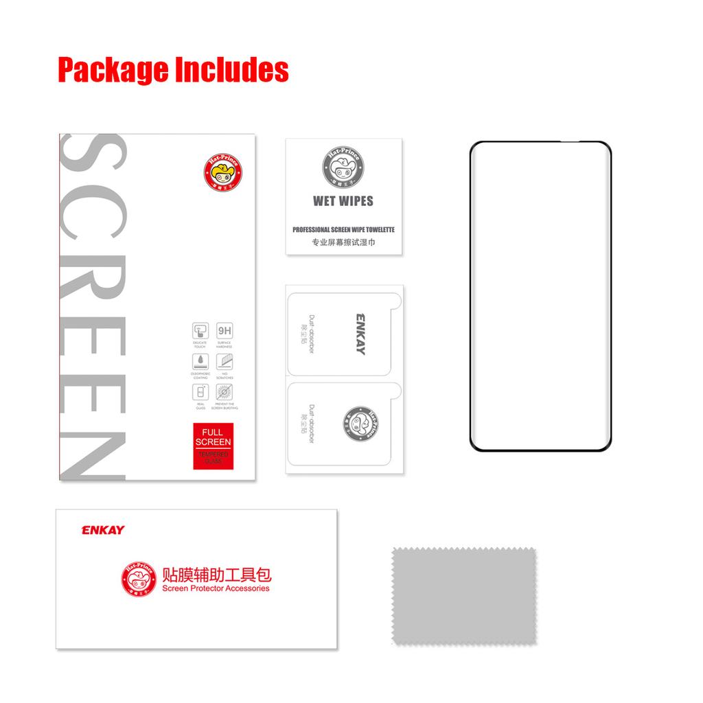 ENKAY HAT PRINCE 0.26mm 9H 3D Ultra Clear Curved Full Screen Guard Tempered Glass Protector for Honor 50/Huawei Nova 9