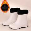 Ladies' Winter Fashionable Soft Breathable Cotton Rain Shoes