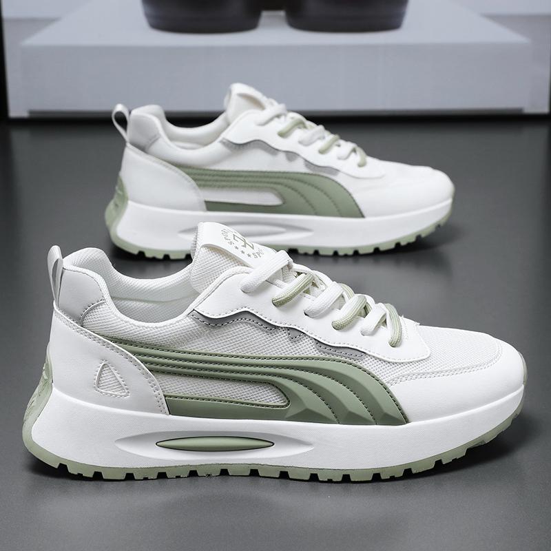 

Men s shoes 2025 new spring breathable mesh versatile platform casual men s non-slip running sports dad trendy shoes 39