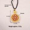 Ancient Gold Sand Eight-Treasure Compass Blessing Necklace - Chinese Retro Copper Alloy Jewelry