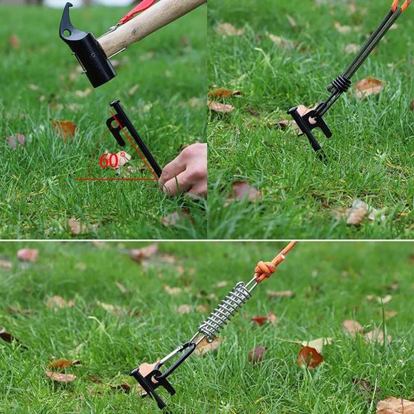 Tent Nails Kit Travel Camping Tent Pegs Steel Stakes Durable Hammock Accessories Hiking nail High strength steel Ground nail Outdoors Sunshade