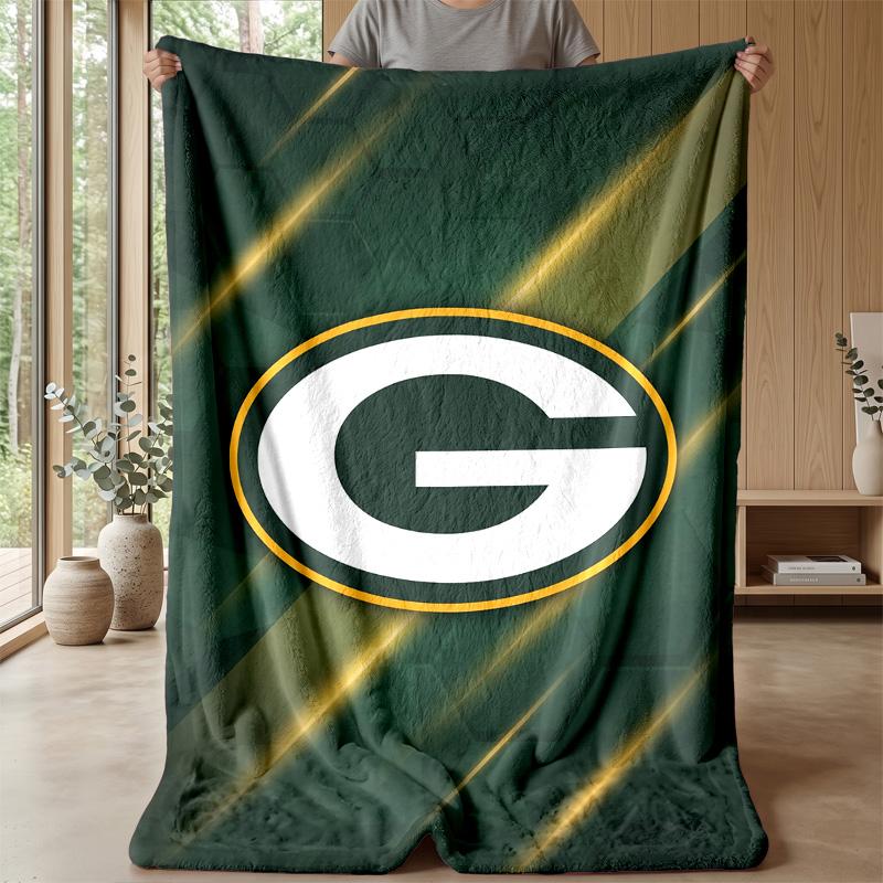 Coperta in Flanella Pile Green Bay Packers Coperta Calda e Accogliente per Divano Letto Viaggio Uso Stagionale